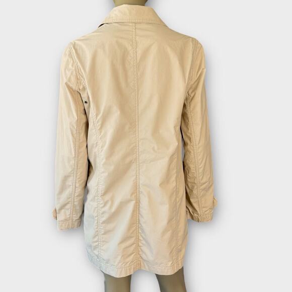 Gap Vintage Y2K Cotton Lightweight Button Up Trench Coat Lined Size M Neutral - Picture 3 of 15